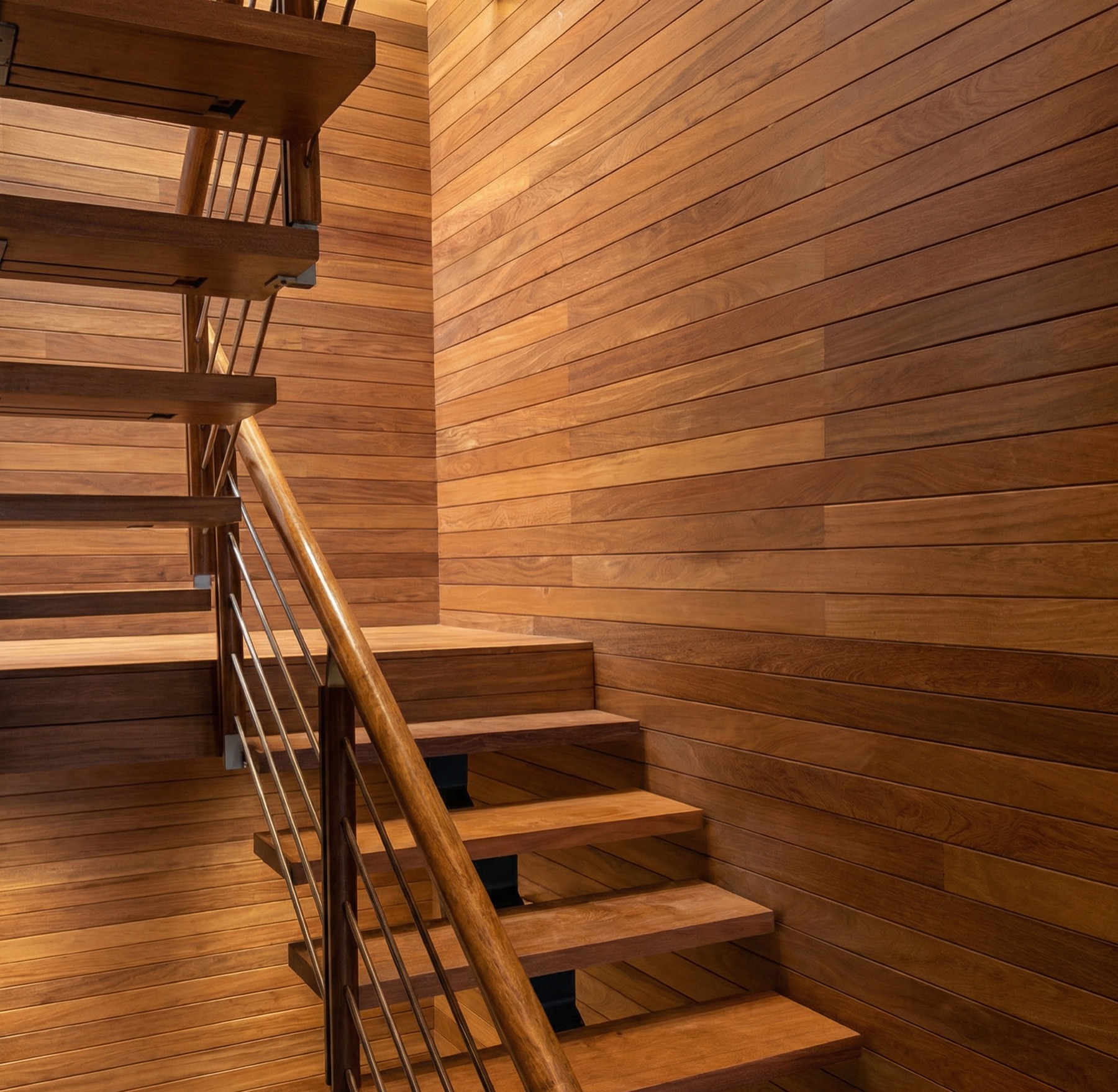 Detalle de decking con junta uniforme