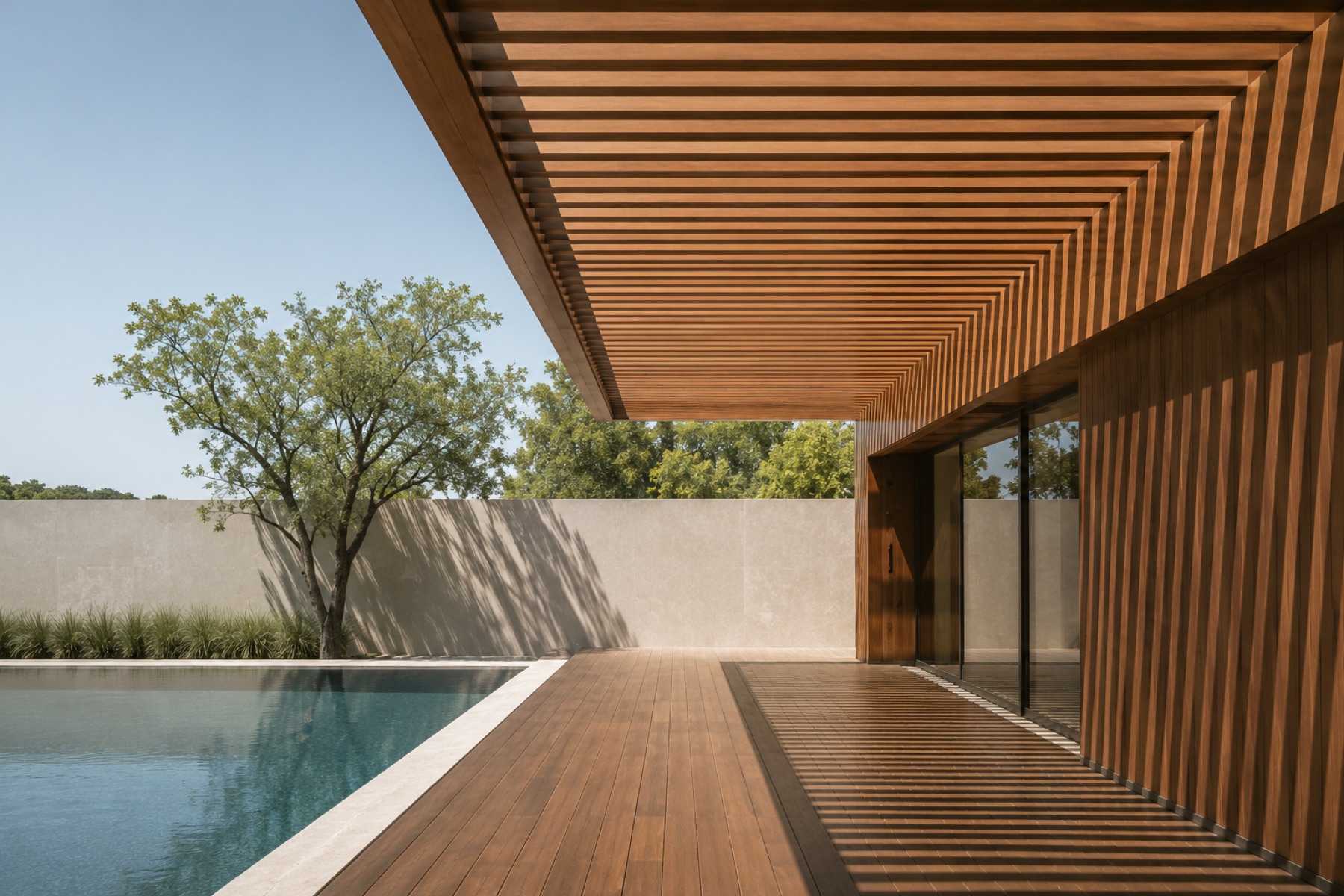 Estructura de madera para terraza